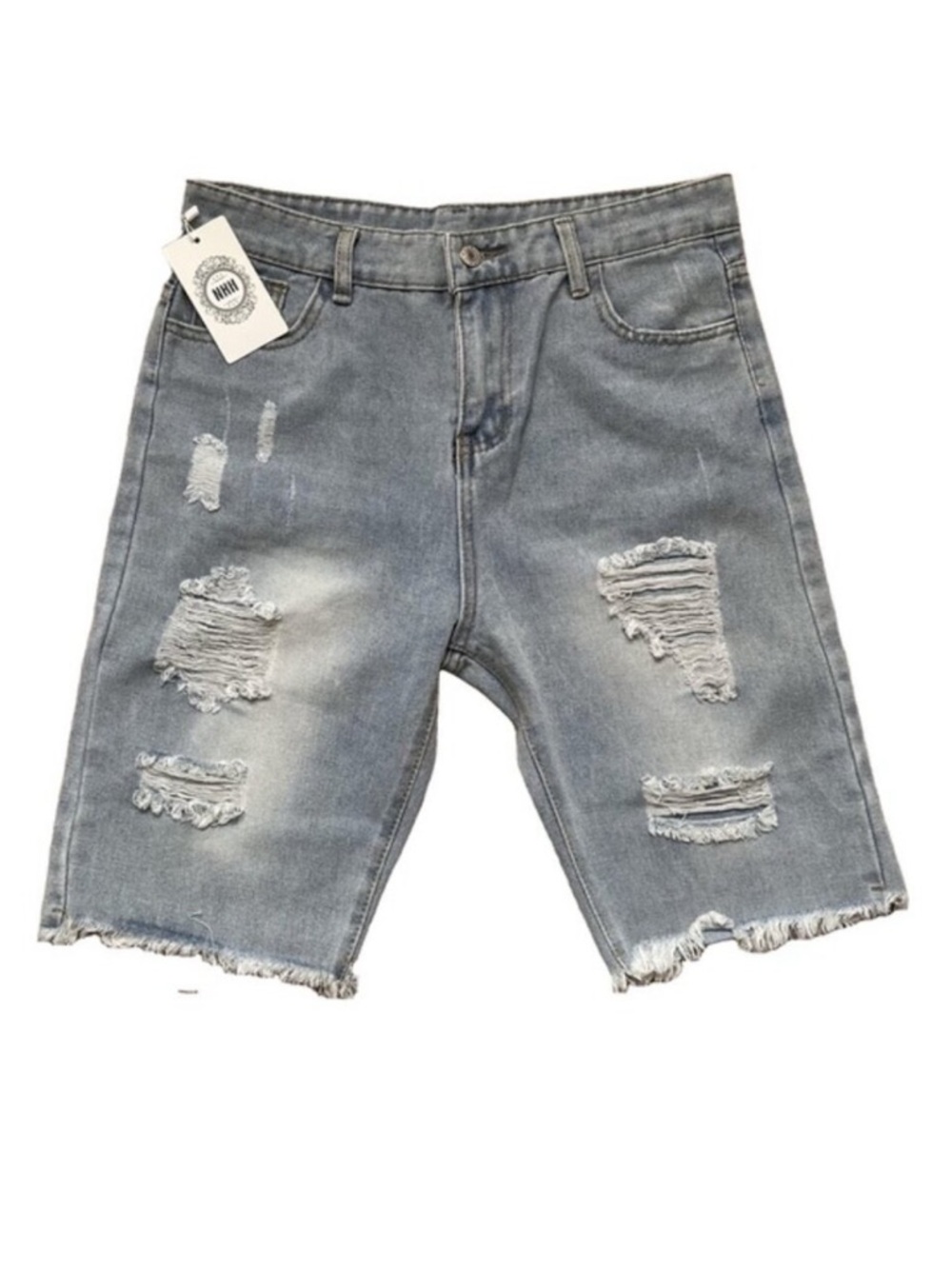 NWT NXH Distressed Denim Bermuda Shorts - Size XL
